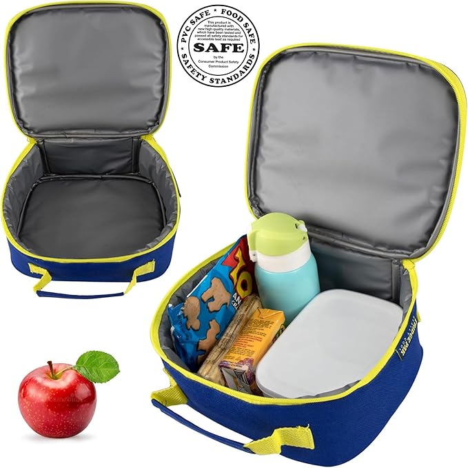 Trail maker Reusable Lunch Bags in Fun Prints, Bulk 24 Pack Insulated Lunch Boxes Bulk Set (Assorted Mixed Pack)