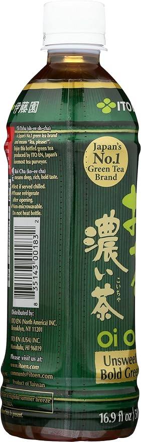 Ito En, Tea Green Dark Oi Ocha Unsweetened, 16.9 Fl Oz