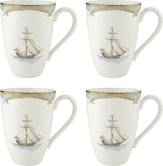 Lenox 897269 British Colonial Tradewind Mugs, Set of 4