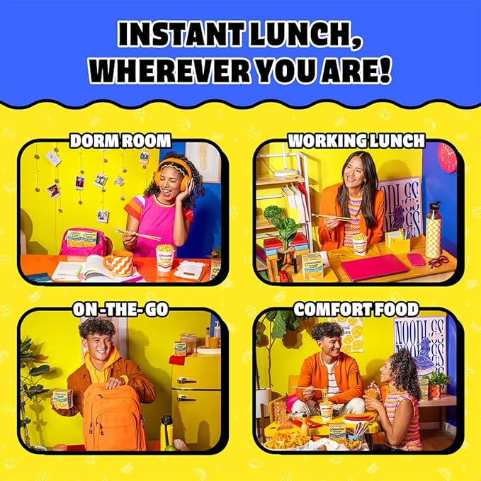 Maruchan Instant Lunch Ramen Noodles, Cheddar Cheese Flavor – Japanese-Style Instant Noodle Soup, Easy Meal Ready in 3 Minutes – 2.25 Oz. (12 Pack)