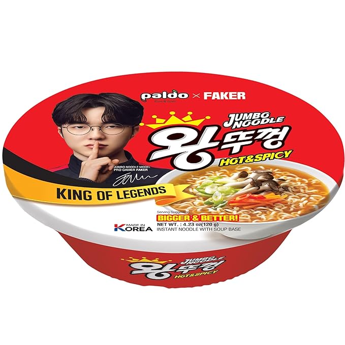 Paldo Big Bowl Ramen, Hot/Spicy, 3.88 Ounce