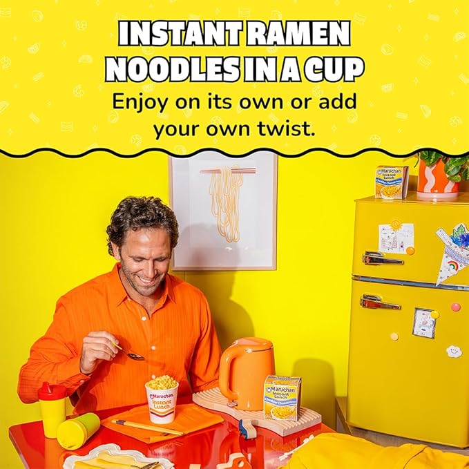Maruchan Instant Lunch Ramen Noodles, Cheddar Cheese Flavor – Japanese-Style Instant Noodle Soup, Easy Meal Ready in 3 Minutes – 2.25 Oz. (12 Pack)