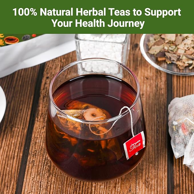 Liver Detox Tea, Chinese Kidney and Liver Cleanse Detox Herbal Tea Support Kidney Healthy Function with 11 Precious Ingredients Formula (2 Pack/30 Bags)