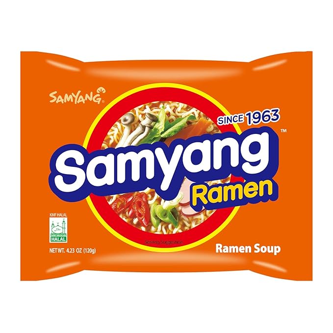 Samyang Ramen Korean Noodle Soup, 4.23 oz (Pack of 5)