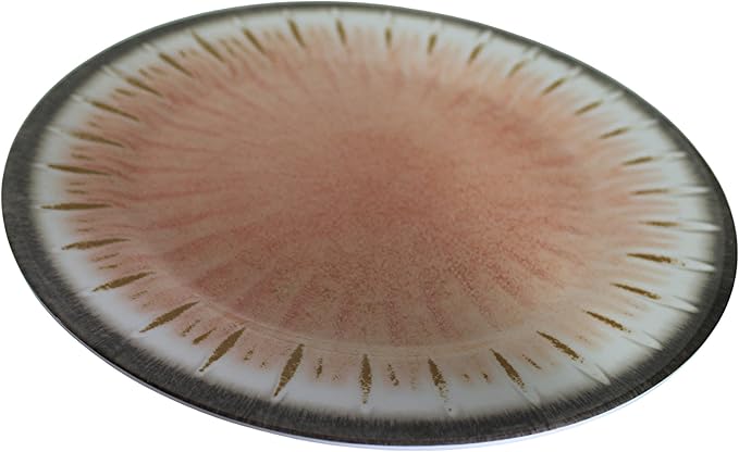 Dependable Industries inc. Essentials 10.5" Melamine Serving Plates – 2-Piece Set for Hummus, Guacamole, Salsa, Dips & Appetizers – Durable Dishwasher Safe Decorative Dishware