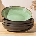 LERATIO Large Pasta Bowls,38oz Ceramic Pasta Bowls,9.0" Reactive Glaze Pasta Bowl Set of 4,Microwave & Dishwasher,Oven Safe,Wide Serving Bowls for Salad,Pasta,Fruit,Scratch Resistant-Light Blue