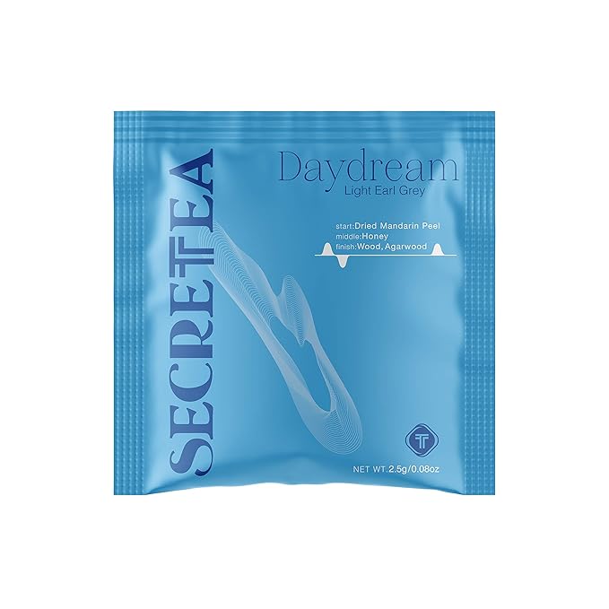 Organic Earl Grey Tea, Good for BREAKFAST TEA | NATURAL ANTIOXIDANTS,100% Real ingredients, 15 CT Tea Bag | By T SECRETEA, Daydream