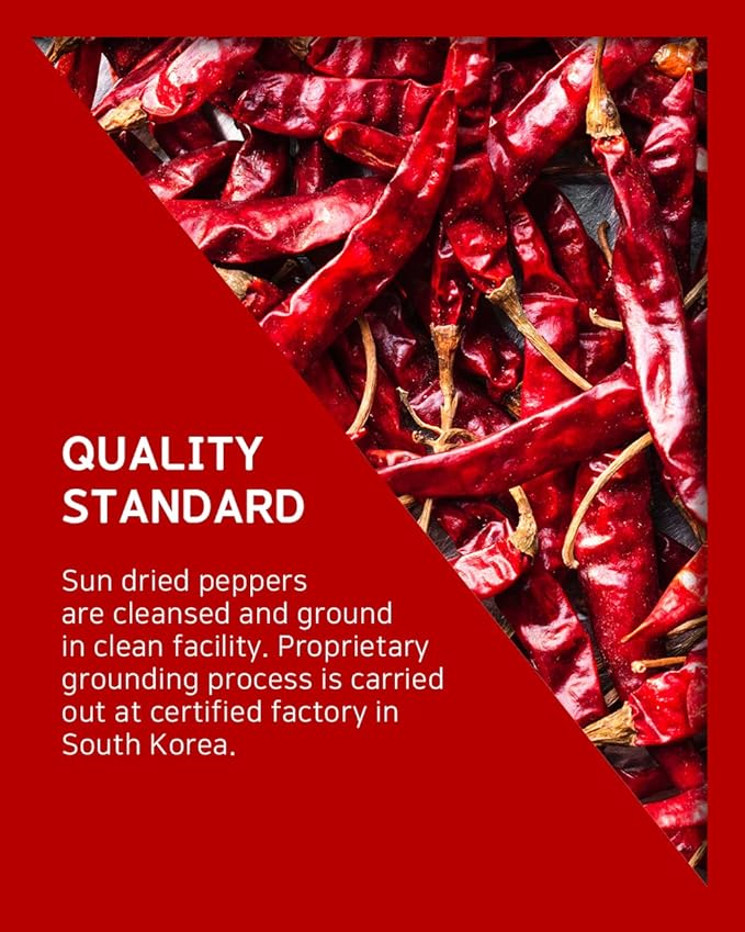 COELO Korean Red Pepper Powder (100g 3.5 oz.) Spicy Gochugaru Flakes Spice Seasoning Asian Food K-Food Kimchi Stew Stir-fry Dried Powdered Hot Red Chili 100% MSG/Gluten/Sugar Free VEGAN 1.0 Count