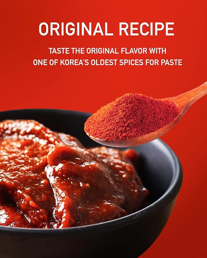 Taekyung Chili Powder For Paste (Fine, 3LB) - Korean Gochugaru. Red Pepper Spice Seasoning for Asian Food. MSG Free.