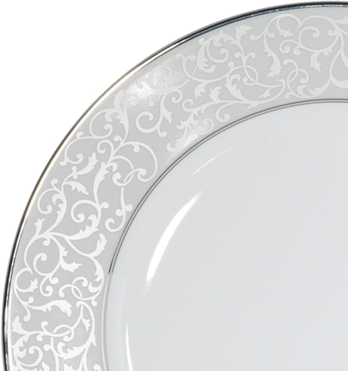 Mikasa Parchment 40-Piece Dinnerware Set, Service for 8, Durable Porcelain Plates, Bowls, and Mugs with Contemporary Design, Dishwasher Safe