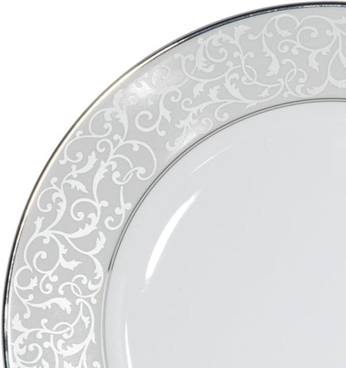 Mikasa Parchment 40-Piece Dinnerware Set, Service for 8, Durable Porcelain Plates, Bowls, and Mugs with Contemporary Design, Dishwasher Safe