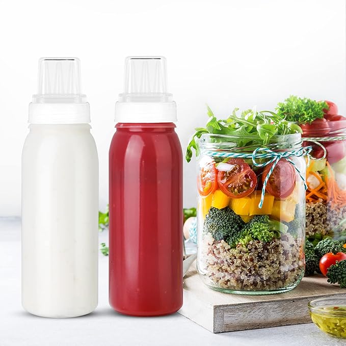 Porous Condiment Squeeze Bottles, Squeeze Bottles for Sauces, Salad Dressing Container, Ketchup Bottles Squeeze 3-Pack 13 oz (380ml), Syrup Dispenser, Great for Ketchup, Salad, BBQ Sauce (13oz 3 pack)