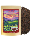 TeeLux Decaf Pu erh Tea Loose Leaf, Naturally Aged Yunnan Decaffeinated Ripe Pu erh Tea, Smooth & Mellow Flavor, 16oz