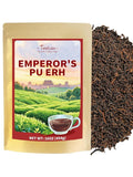 TeeLux Emperor Pu-erh Tea Loose Leaf, Fermented Yunnan Dark Tea, Smooth & Mellow Flavor, 16oz