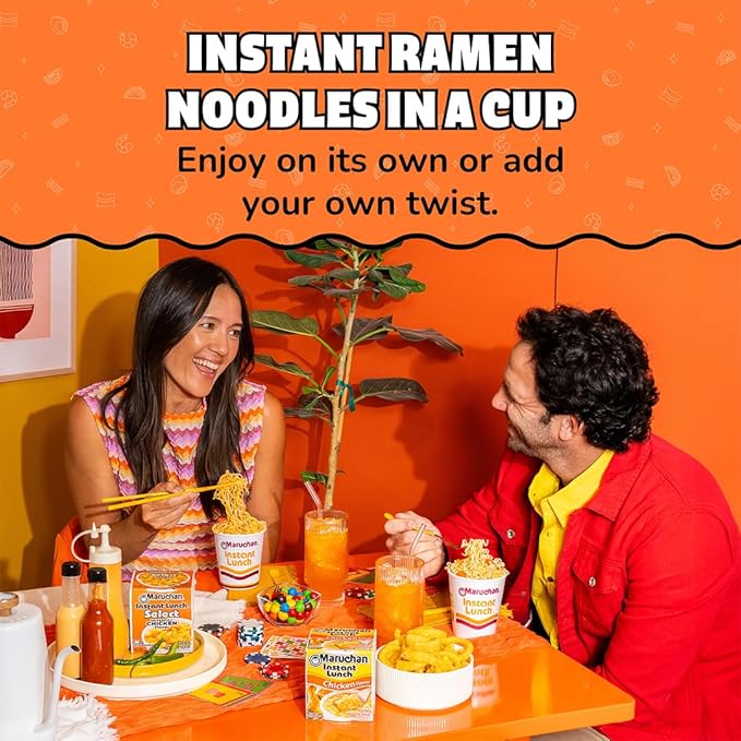 Maruchan Instant Lunch Ramen Noodles, Chicken Flavor – Japanese-Style Instant Noodle Soup, Easy Meal Ready in 3 Minutes – 2.25 Oz. (12 Pack)