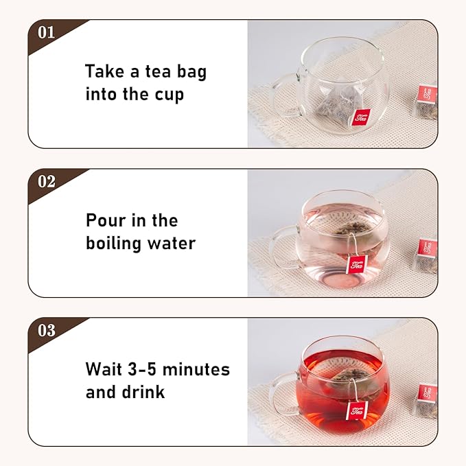 Pressure Balance Herbal Tea, Natural Heart Functional Tea, Traditional Chinese Herbal Teabags for Men & Women, Caffeine-Free, Sugar-Free, 9 Precious Ingredients Formula (1 Pack/30 Bags)