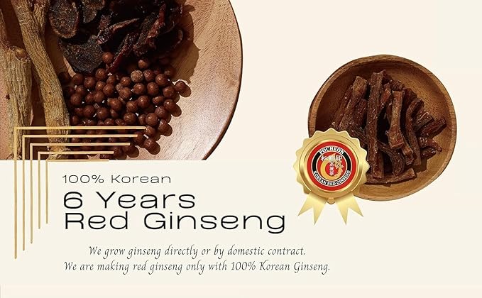 Pocheon 300g(10.6oz) 6Years Sliced Korean Panax Red Ginseng Roots with Honey, Saponin
