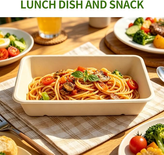 100 Pack 30 oz Large Paper Bowls for Salad, Pasta, Nacho, Burrito, Microwavable Wide Deep Disposable Bowls for Potato, Taco Bar Party Catering Use