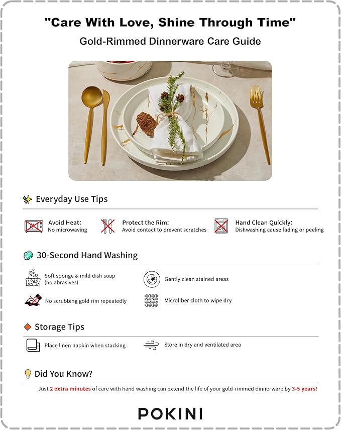Pokini White Gold Splash Dinnerware Sets, 12 Pieces Fine China Marble Plates and Bowls Sets, Modern Porcelain Dish Set for 4, Luxury Dinner Set for Formal Dinners and Weddings