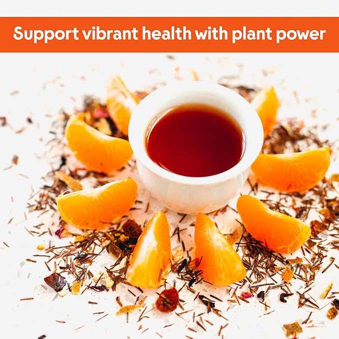 The Tea Spot Blood Orange Smoothie Herbal Tea | Blend of Rooibos Tea, Orange Peel, Hibiscus, Rosehips, Rose Petals, Safflowers, and Vanilla Flavors | Caffeine-Free 15 Tea Bags