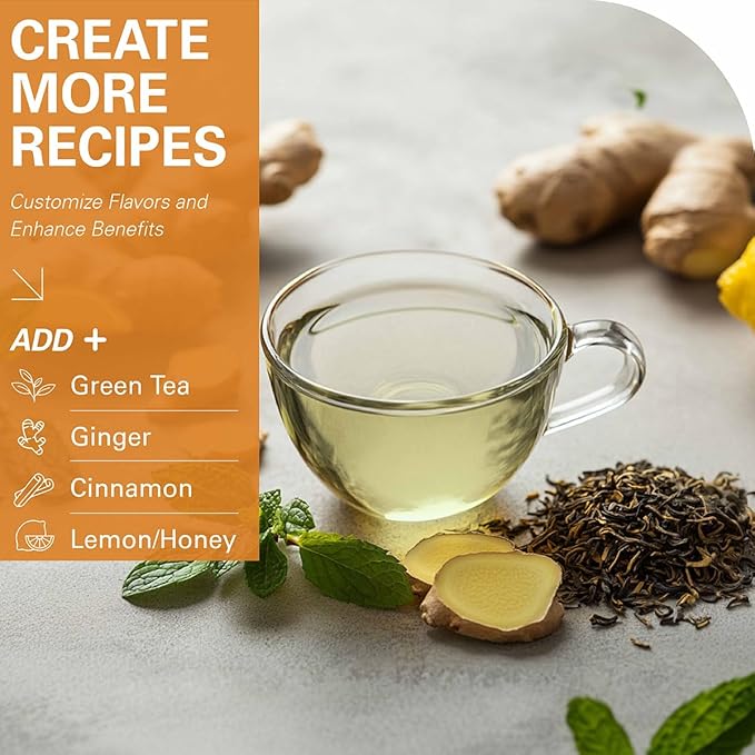 WT WEETEE Organic Ginkgo Biloba Tea Bags, Made with Pure Organic Ginkgo Leaf, 50 Naturally Caffeine-free Herbal Tea Bags, Rich in Antioxidants