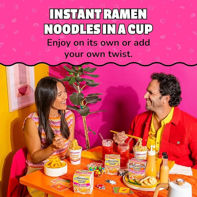 Maruchan Instant Lunch Ramen Noodles, Shrimp Flavor – Japanese-Style Instant Noodle Soup, Easy Meal Ready in 3 Minutes – 2.25 Oz. (12 Pack)