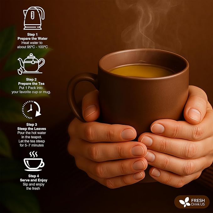 FreshDrinkUS, Premium Tea Herbal Loose Leaves, Tea for Tea Lovers, Loose Leaves Tea, Natural, Pure, Vegan