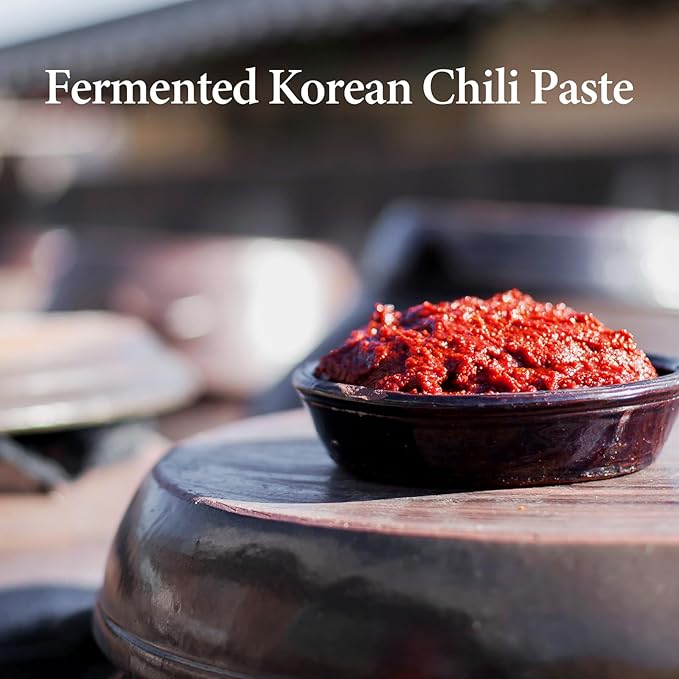 Wang Gochujang - Traditional Korean Red Chili Pepper Paste, Made with All Natural Ingredients, Non-GMO and MSG-Free, 2.2 Lb (Pack of 1) - Spicy, Sweet and Deep Flavor