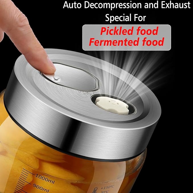 40 oz Fermentation Mason Jar, Pickle Jar for Fermenting, Glass Canister for Food,Kitchen Container for pickle, flour, Cookie, Candy, Loose Tea