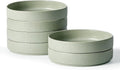 famiware Star 7.5" Pasta Bowls Set, Salad Bowl Set of 6, Double Reactive Glaze, Stackable, Perfect for Your Friend for Housewarming, Thanksgiving, Christmas, Light Green