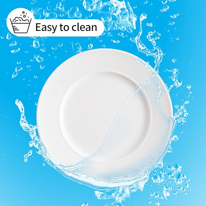 6 Inch Ceramic Dessert Plates Set of 18, Small Salad Plates, Porcelain Round Shaped Dinner Plates, Appetizer Plates for Cake Waffles Snacks Side Dish, Oven Microwave Dishwasher Safe, White