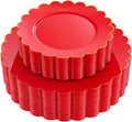 LIYH 60 Pcs Red Plastic Plates Disposable with Gold Edge Scalloped Red Gold Disposable Plates Includes 30 Dessert & 30 Dinner Plate Dishes Tableware for Party Memorial Day,Independence Day