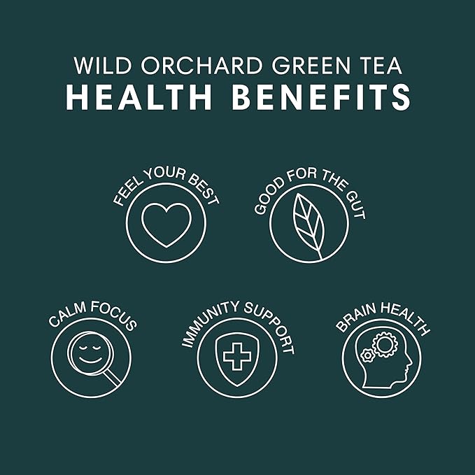 Wild Orchard Premium Green Tea - 100% Regenerative Organic Certified - Loose Leaf - USDA Organic - Sustainably & Regeneratively Cultivated on Jeju Island in South Korea - (Spring Green)
