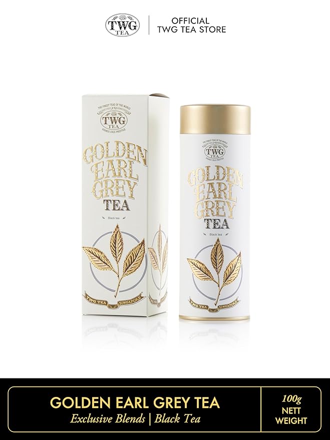 TWG Tea | Golden Earl Grey | Black Tea | Bergamot | Haute Couture Tin, 100g | Gift Set