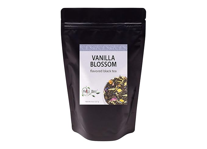 Vanilla Blossom, Loose Leaf Flavored Black Tea - Caffeinated | bulk 8oz, 80-100 cups | The Spice Hut, First Sip of Tea