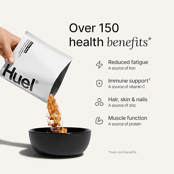 Huel Hot and Savory Meal Packs | Cajun Pasta | Up to 25g Protein Plant Based Instant Meal | 27 Vitamins and Minerals | 100% Nutritionally Complete | 7 Pack