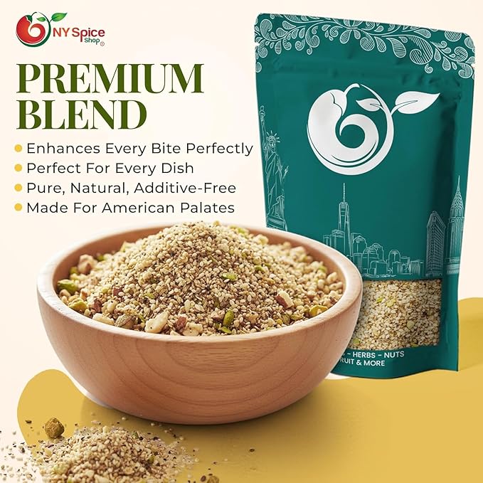 NY Spice Shop Dukkah Spice Blend - Traditional Egyptian Dukkah Mix Seasoning of Nuts and Spices - Perfect for Middle Eastern Cuisine (4 Ounce (Pack of 1))