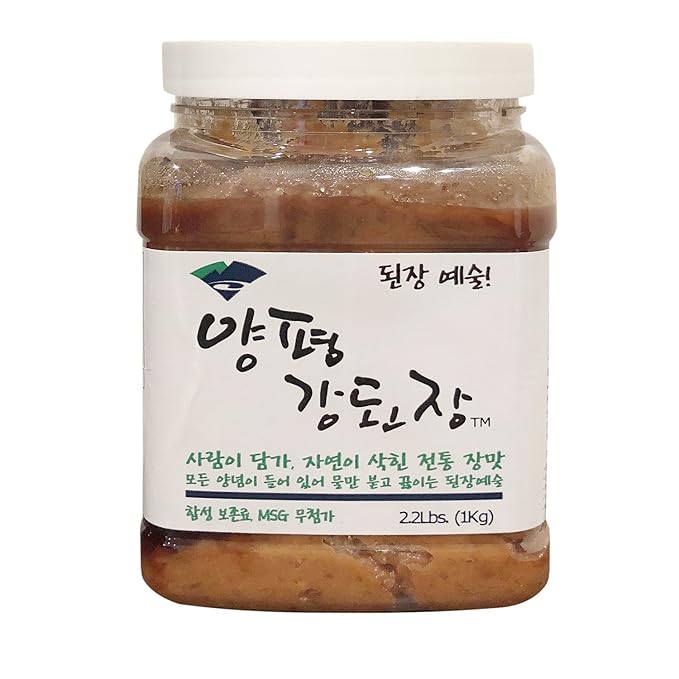 Yangpyeong Premium Unpasteurized Seasoned Soybean Paste 2.2lbs (Soybean Paste, 5 Pack)