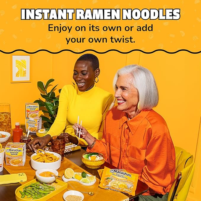 Maruchan Ramen Noodle Soup, Roast Chicken Flavor – Japanese-Style Instant Noodles, Quick & Easy Meal for Students & Busy Families – 3 Oz. (24 Pack)