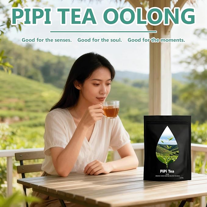 Pipi Tea,Pipi Oolong Tea, Extra Value 4g*25 Bags Selected Tea Leaves, Cortisol & Calming Tea for Stress Relief, Vegan, Non-GMO (2)
