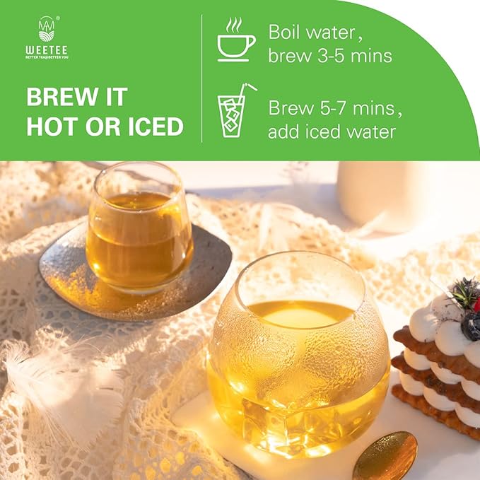WT WEETEE Organic Decaf Green Tea Bags, Organic Green Tea 200 Count | CO2-Decaffeinated | Super Antioxidant | Resealable Kraft Bag
