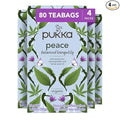 Pukka Peace Organic Tea Bags, Herbal Tea with Spearmint, Ashwagandha, and Hemp Seed Oil, Perfect for Balanced Tranquility, Caffeine Free, 80 Total Tea Bags (20ct - Pack of 4)
