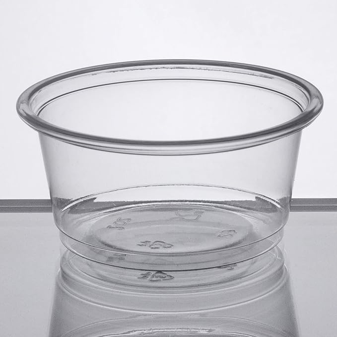 4U'LIFE 2 oz. Clear Plastic Souffle Cup/BPA Free Portion Cup With Lids-100 Sets