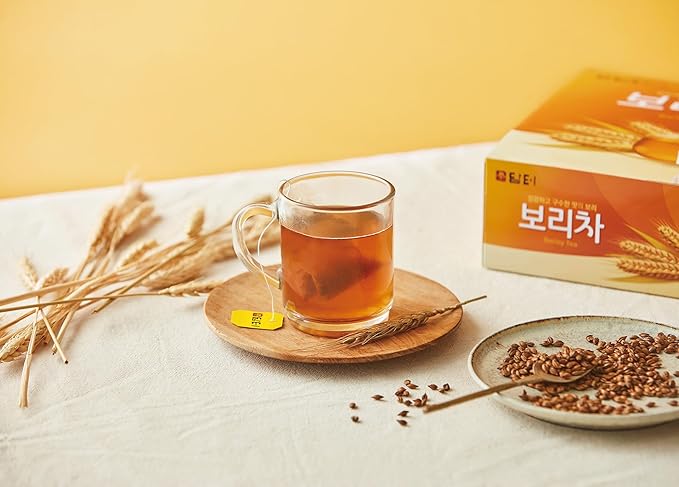 Damtuh Korean Barley Tea, Roasted Barley Tea Bags, Boricha Mugicha, Caffeine-Free, 50 Bags