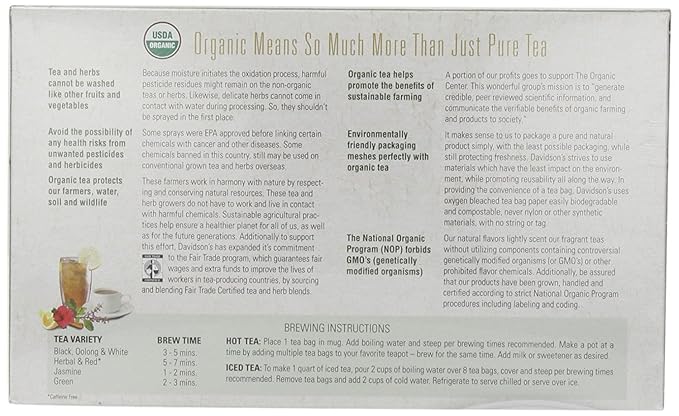 Davidson's Organics, Darjeeling, 100-count Unwrapped Tea Bags