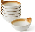 YJR Ceramic Side Dishes, Seasoning Dishes, Dipping Bowls - 4 Inch, for Ketchup Soy Sauce BBQ Party, Set of 6, Mocca