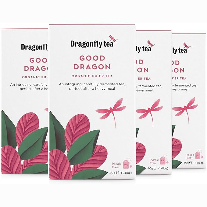 Dragonfly Tea Organic Pu Er Tea, 20 CT