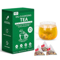 Oil Reducing Tea, 100% Pure & Natural Oil Cleansing Tea with 10 Precious Ingredients Formula for Liver Detoxification, Effectively Improve Intestinal Cleansing (1 Box/15 Bags)