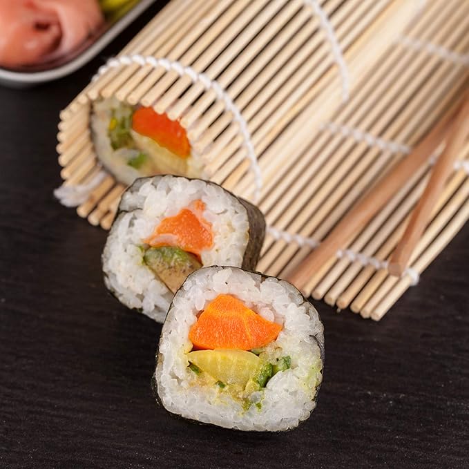 Luney Sushi Making Kit, All in One Sushi Roller Set Maker Kit with Bamboo Rolling Mat, Bazooka, Chopsticks Holders, Rice Paddle, Avocado Slicer for Beginners, Adults, Family, Friends, Home