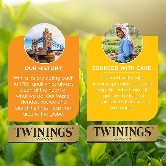 Twinings Pure Oolong Tea 2-Pack – Golden Caffeinated Tea, Individually Wrapped Tea Bags, 20 Count Each